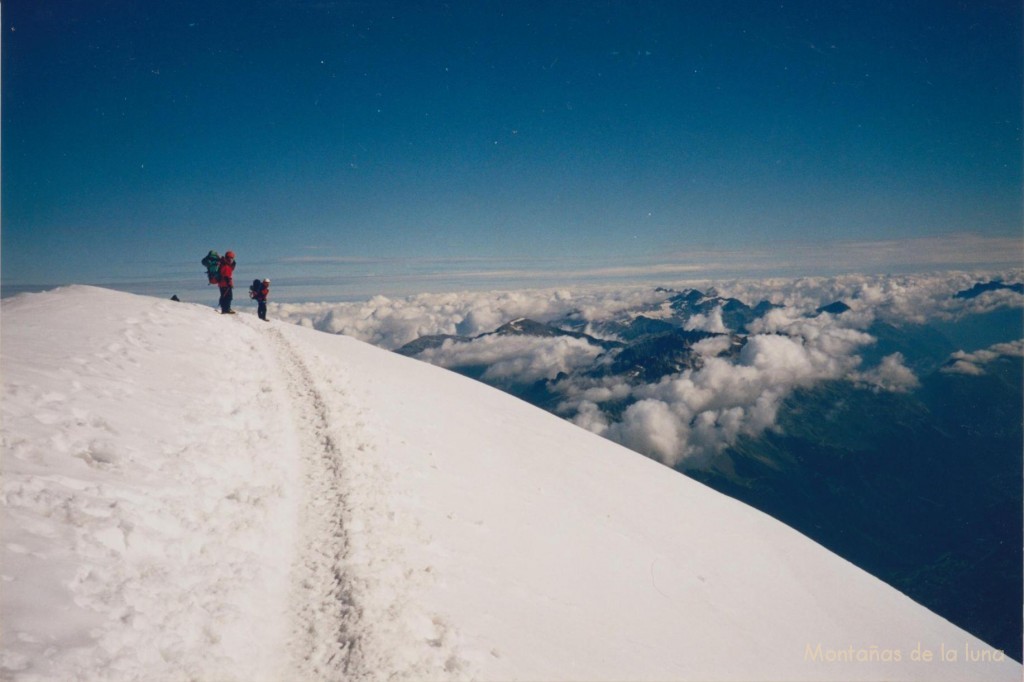 Aiguille du Goûter, 3.863 mts, bajando a CHamonix